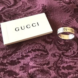 Authentic Silver Gucci Ghost Ring